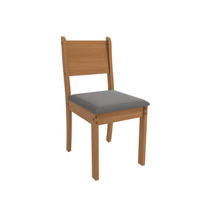 Juego Comedor Kappesberg 1.6m con 4 Sillas Cora Canela/Gris