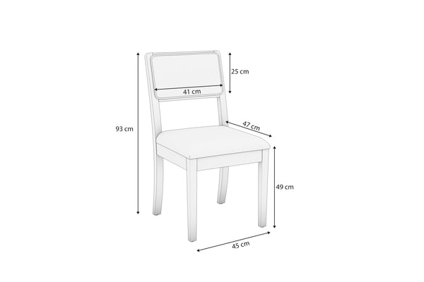 Comedor 160cm 4 Sillas Madera Maciza Kappesberg Roble/Fendi