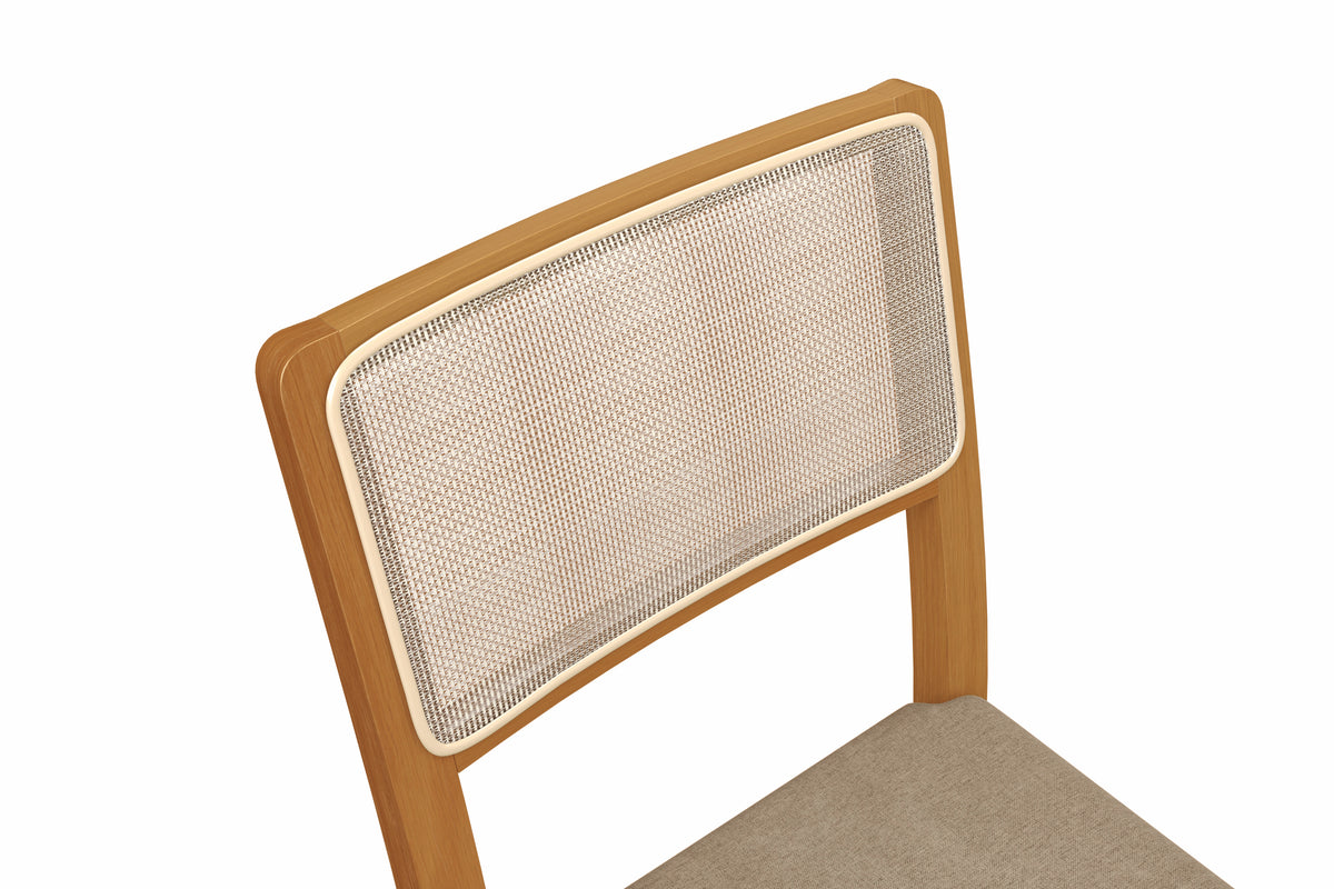 Comedor 160cm 4 Sillas Madera Maciza Kappesberg Roble/Fendi