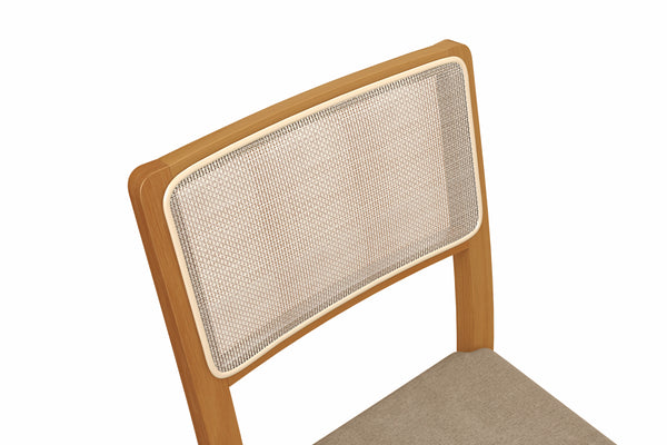 Comedor 160cm 4 Sillas Madera Maciza Kappesberg Roble/Fendi