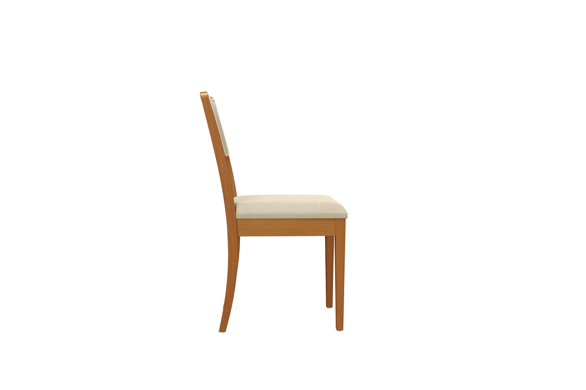 Comedor 160cm 6 Sillas Madera Maciza Kappesberg Roble/Arena