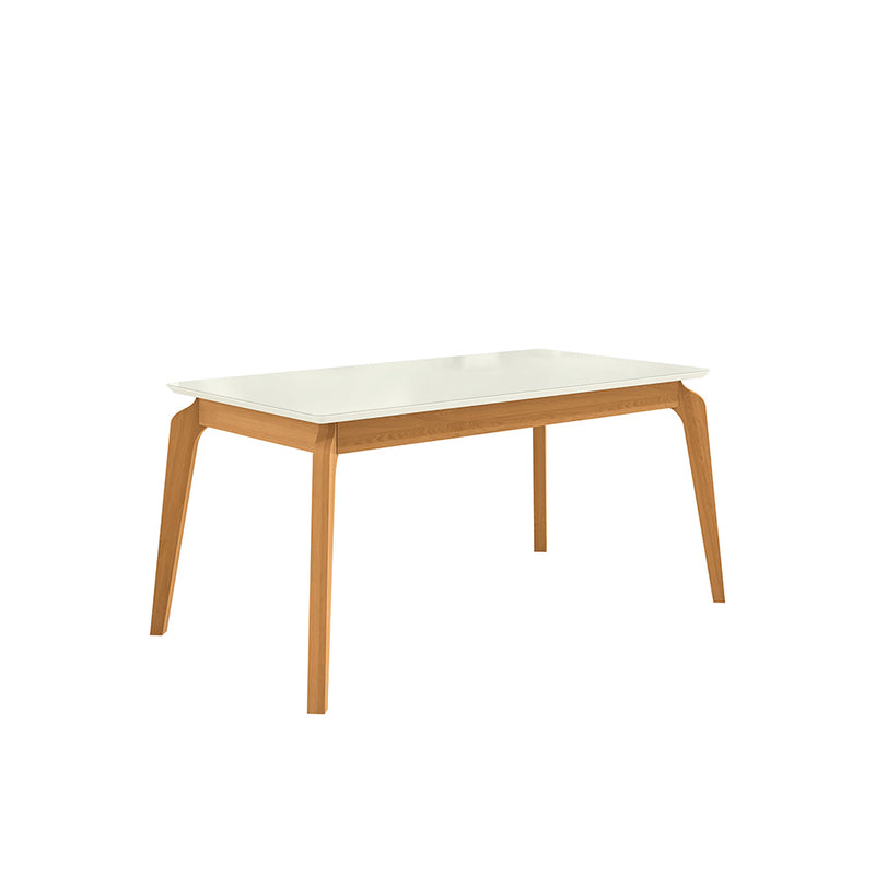 Mesa Comedor 160cm Madera Maciza Kappesberg Roble/Off White