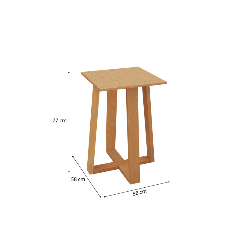 Mesa Comedor 120cm Madera Maciza Kappesberg Roble/Off White