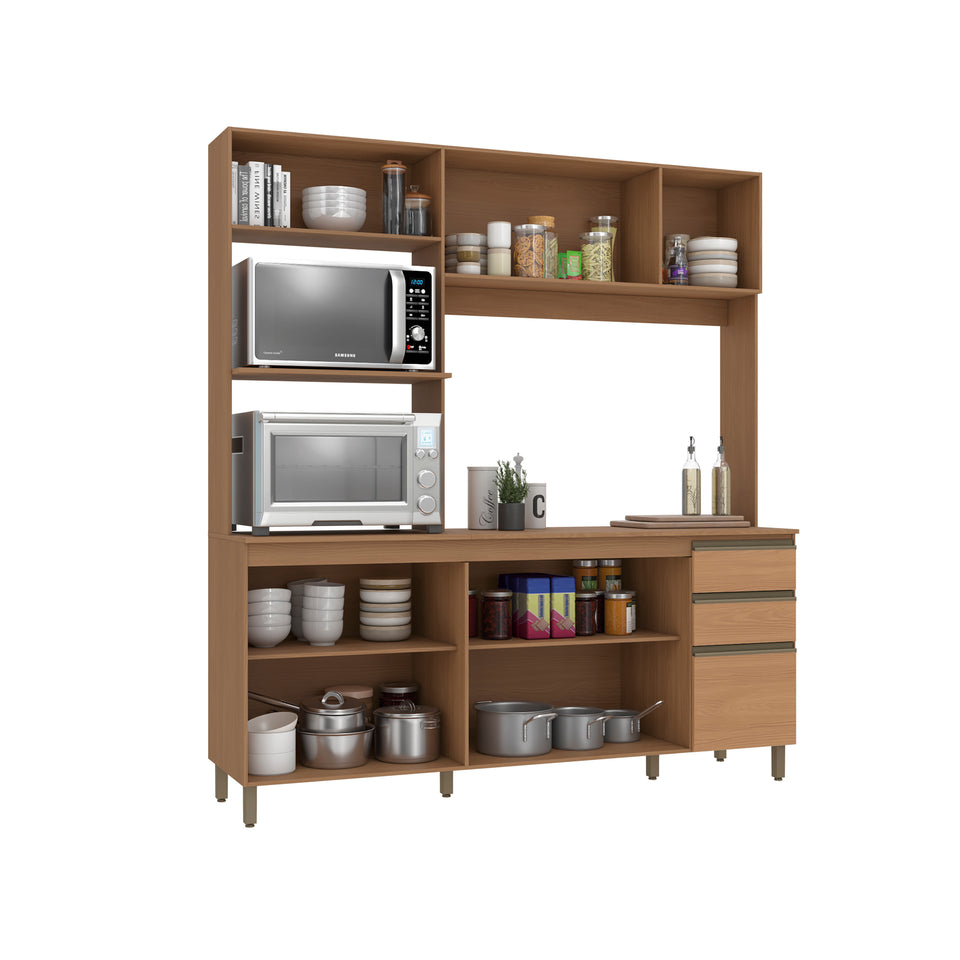 Cocina Compacta Luna Kappesberg 192,5cm Canela