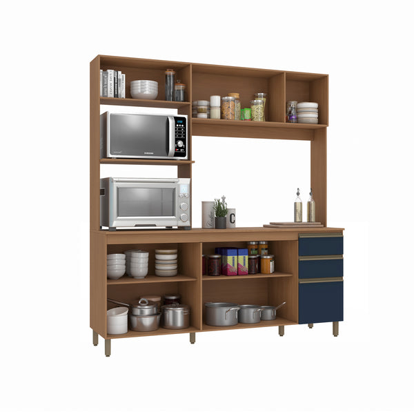 Cocina Integral  192,5 cm Canela/Azul Luna Kappesberg