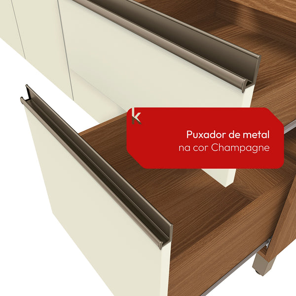 Cocina Integral Kappesberg Luna 192.5cm Canela/Blanco