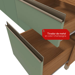 Cocina Completa Kappesberg Luna 192,5 cm Canela/Verde