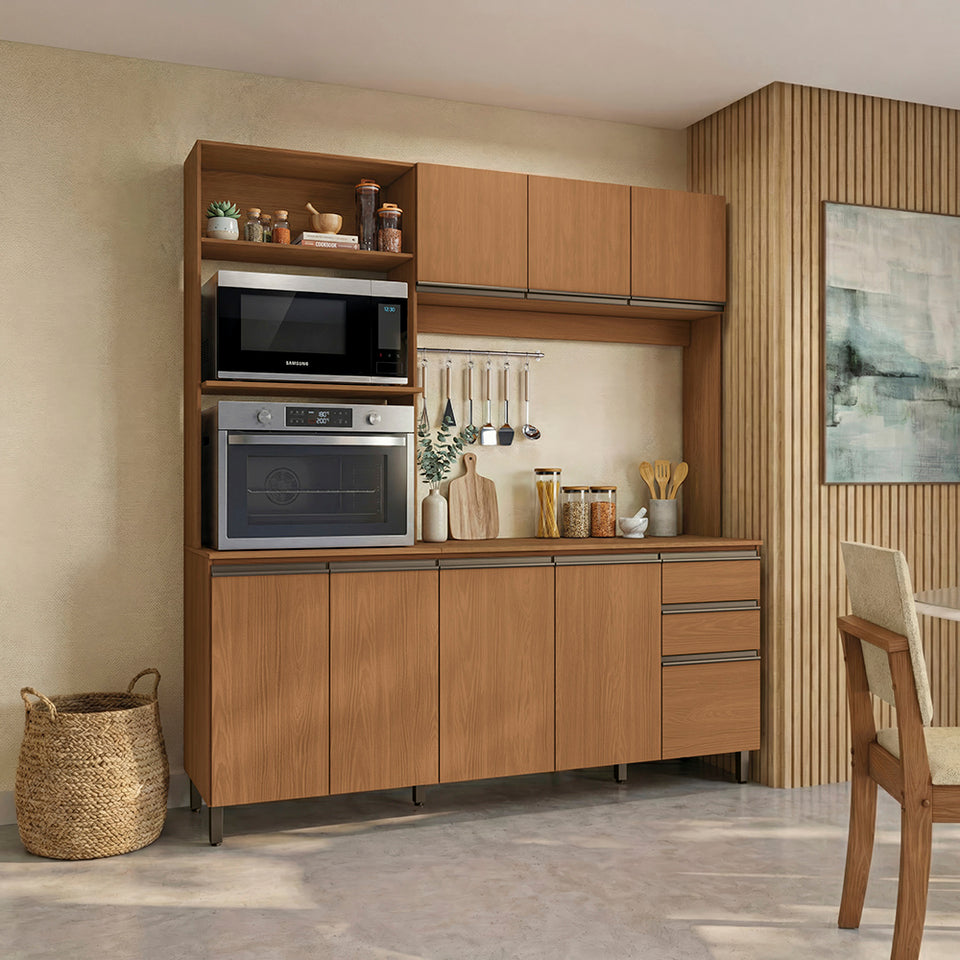 Cocina Compacta Luna Kappesberg 192,5cm Canela