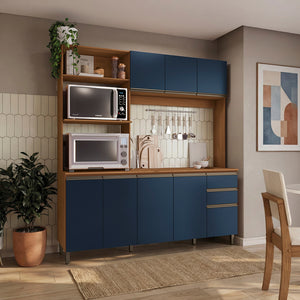 Cocina Integral  192,5 cm Canela/Azul Luna Kappesberg