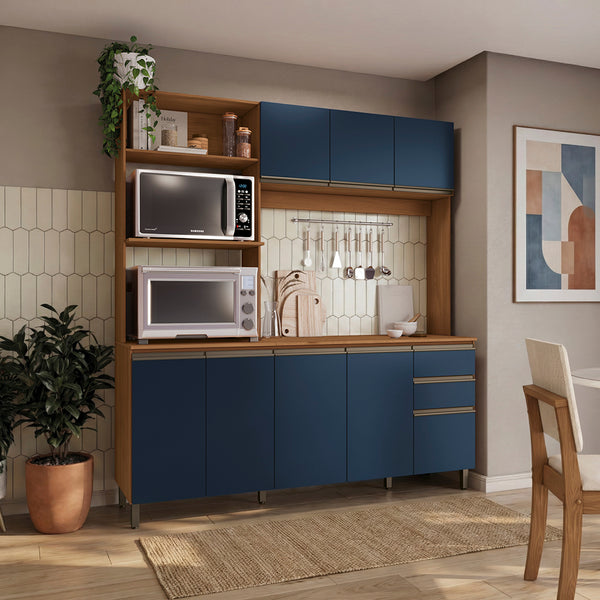 Cocina Integral  192,5 cm Canela/Azul Luna Kappesberg