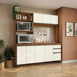 Mueble de Cocina Luna 192,5 cm Canela/Blanco Kappesberg