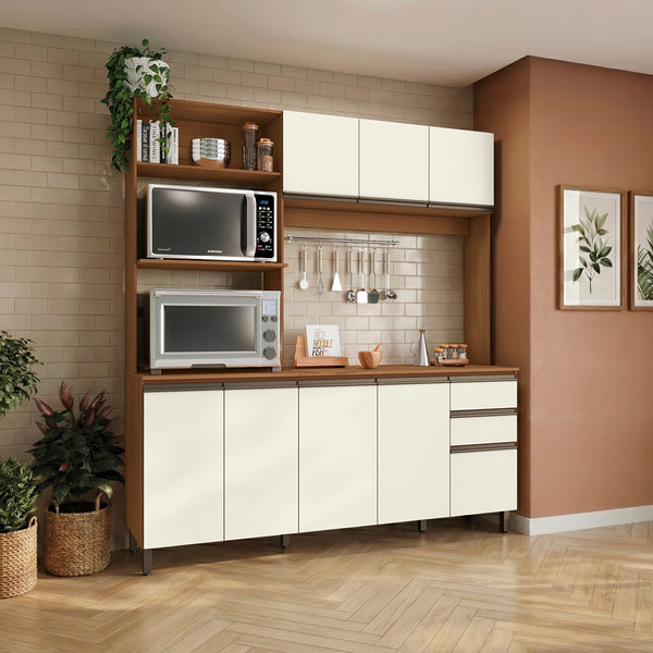 Mueble de Cocina Luna 192,5 cm Canela/Blanco Kappesberg