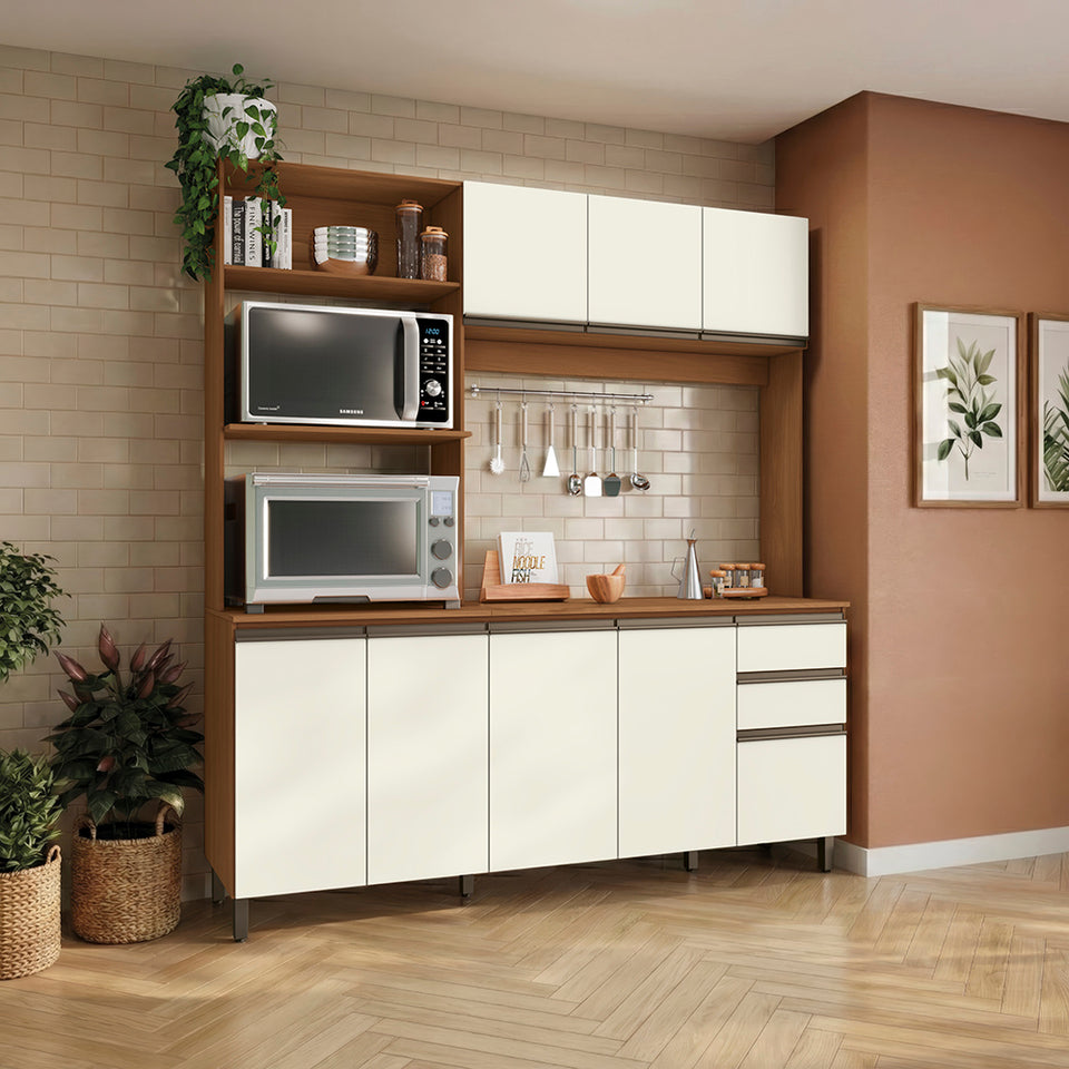 Mueble de Cocina Luna 192,5 cm Canela/Blanco Kappesberg