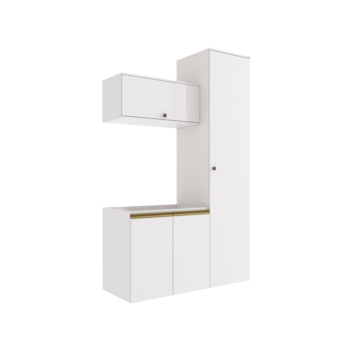 Conjunto para Baño 130cm MDF 3 Piezas Kappesberg Blanco
