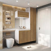 Conjunto para Baño 130cm MDF Kappesberg Blanco/Marrón