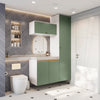 Conjunto para Baño 130cm MDF Kappesberg Blanco/Verde