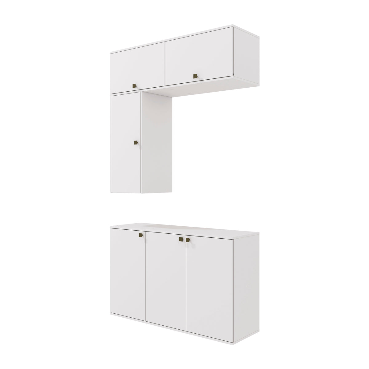 Gabinete Baño Kappesberg 120cm MDF Con Aéreos Blanco