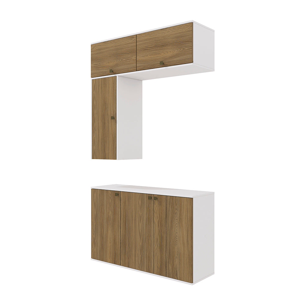 Gabinete Baño Kappesberg 120cm MDF Blanco y Marrón