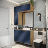 Gabinete Baño Kappesberg 120cm MDF Marrón y Azul