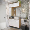 Gabinete Baño Kappesberg 120cm MDF Marrón y Blanco