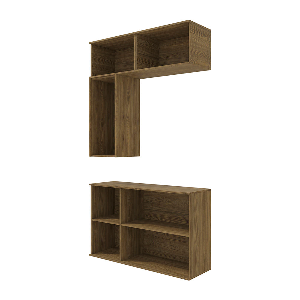 Gabinete Baño Kappesberg 120cm MDF Marrón y Blanco
