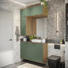 Gabinete Baño Kappesberg 120cm MDF Marrón y Verde
