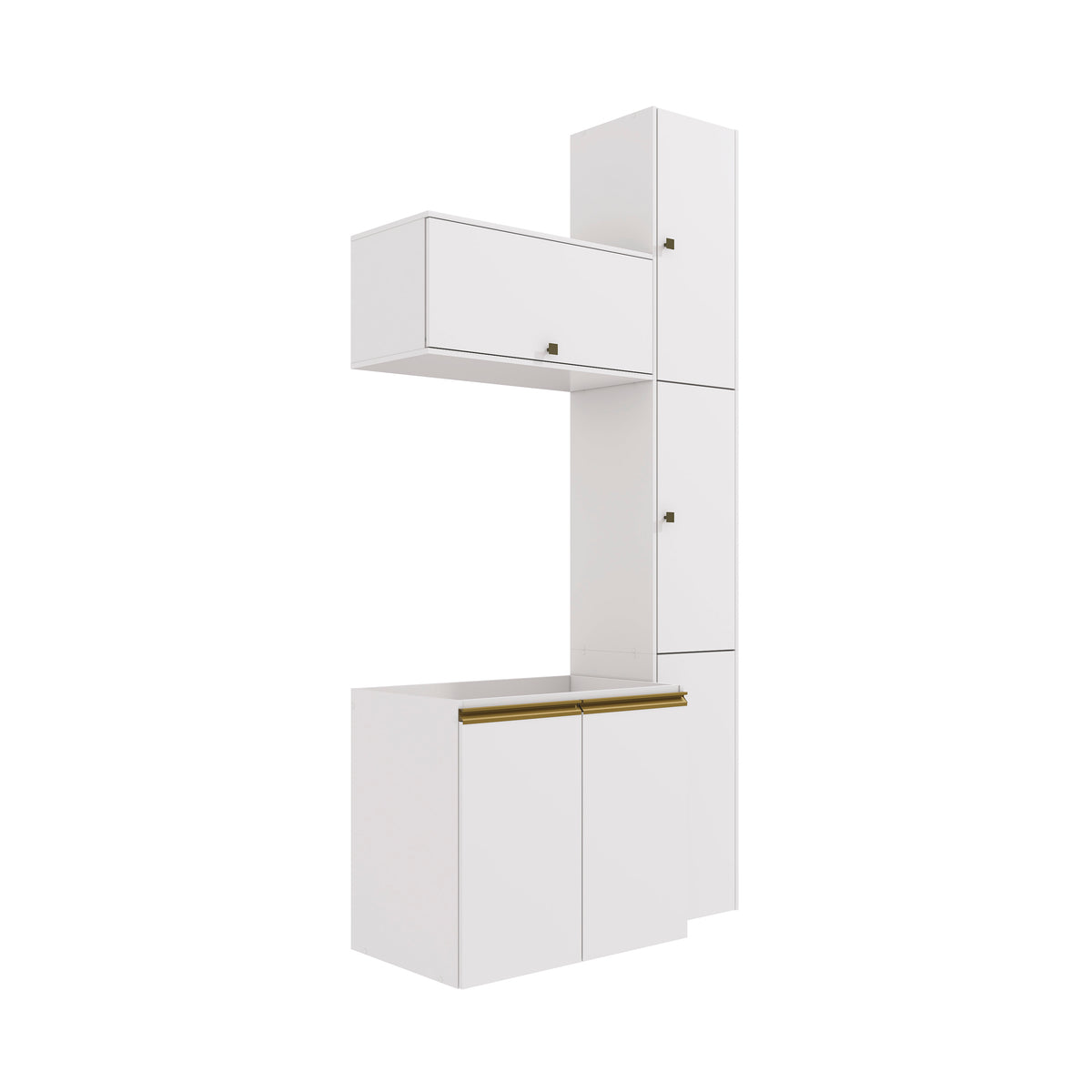 Gabinete Baño Kappesberg 116cm MDF Con Aéreos Blanco