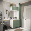 Gabinete Baño Kappesberg 116cm MDF Blanco y Verde