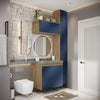 Gabinete Baño Kappesberg 116cm MDF Marrón y Azul