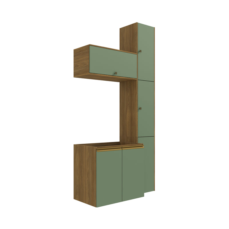 Gabinete Baño Kappesberg 116cm MDF Marrón y Verde
