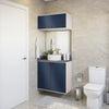 Gabinete Baño Kappesberg 80cm MDF Blanco y Azul