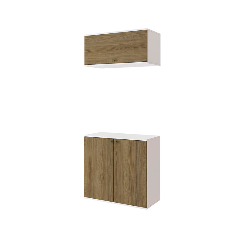 Gabinete Baño Kappesberg 80cm MDF Blanco y Marrón