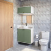 Gabinete Baño Kappesberg 80cm MDF Blanco y Verde