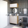 Gabinete Baño Kappesberg 80cm MDF Marrón y Blanco