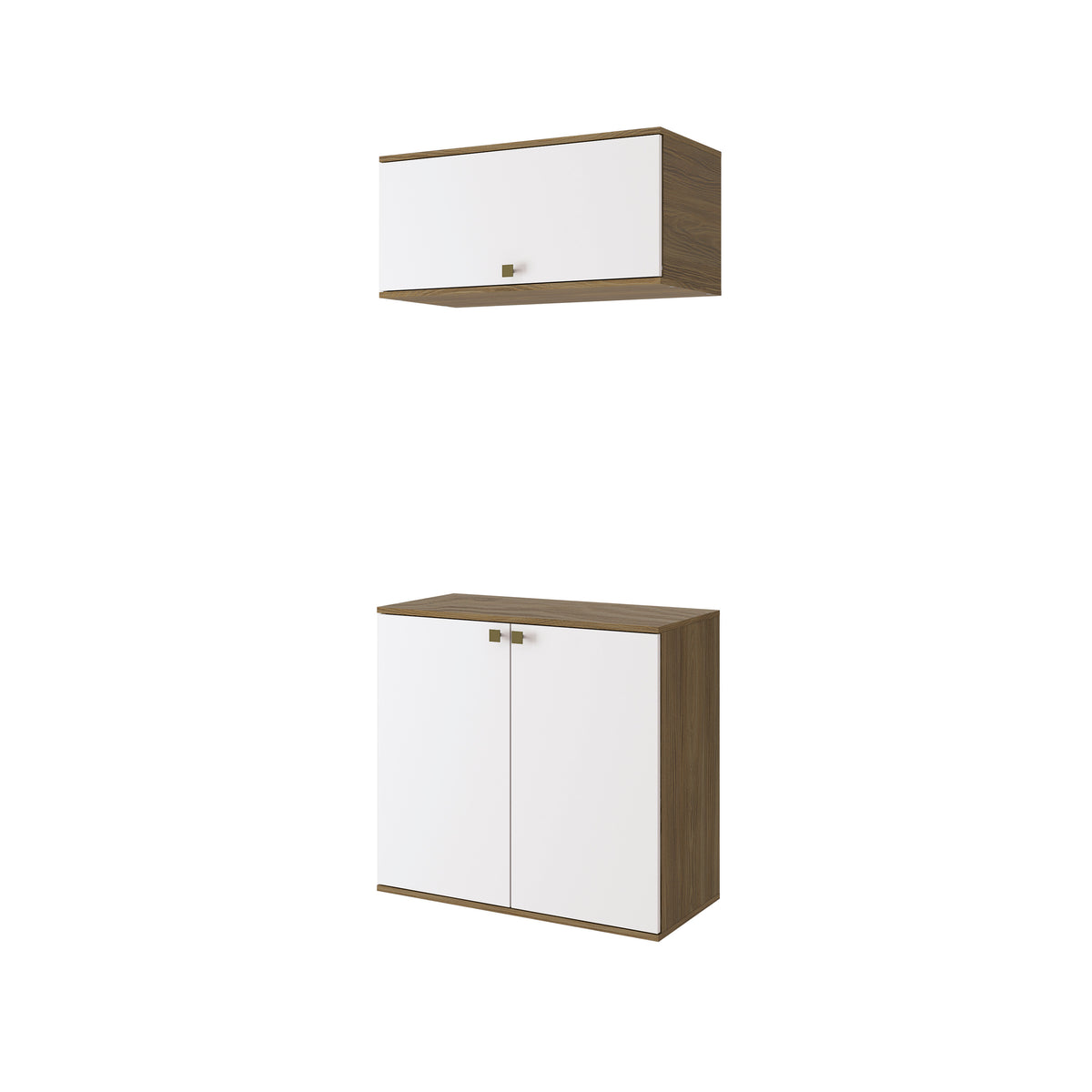 Gabinete Baño Kappesberg 80cm MDF Marrón y Blanco