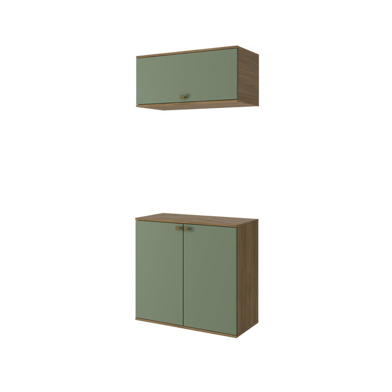 Gabinete Baño Kappesberg 80cm MDF Marrón y Verde