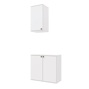 Gabinete Baño Kappesberg 80cm MDF Con Aéreos Blanco