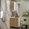 Gabinete Baño Kappesberg 80cm MDF Blanco y Marrón