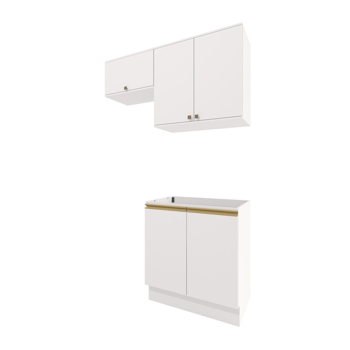 Mueble Lavadero Kappesberg 140cm Con Aéreos Blanco