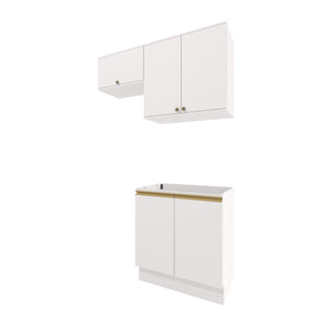 Mueble Lavadero Kappesberg 140cm Con Aéreos Blanco