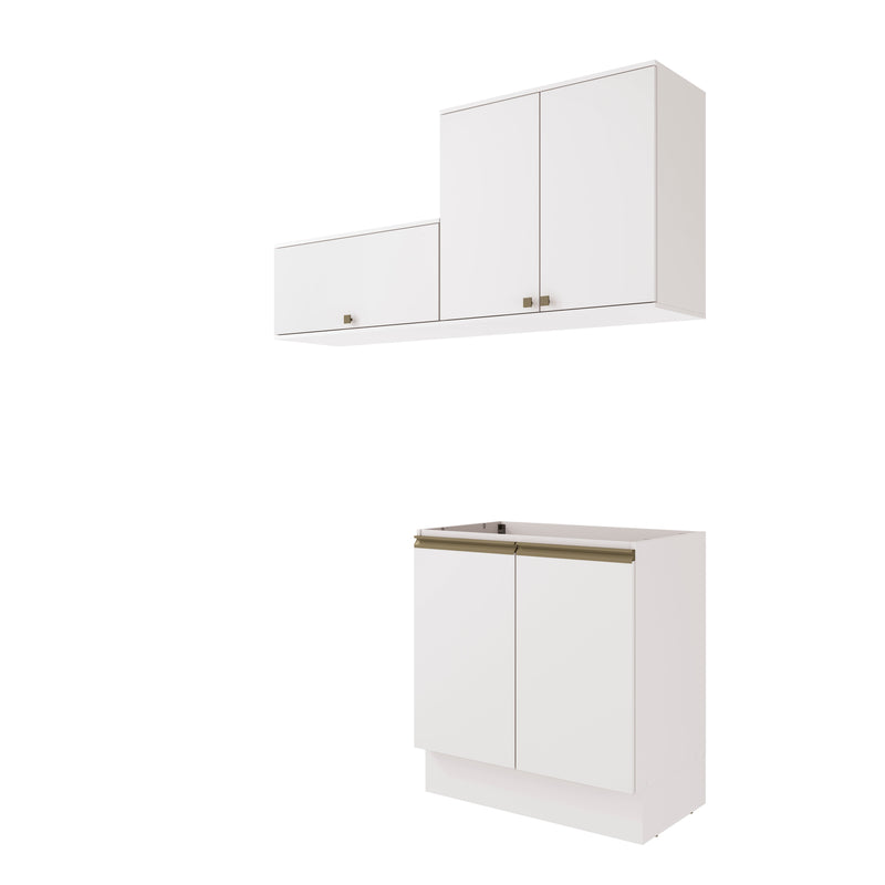 Mueble Lavadero Kappesberg 160cm Con Aéreos Blanco