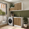 Mueble Lavadero Kappesberg 160cm Con Aéreos Blanco y Marrón