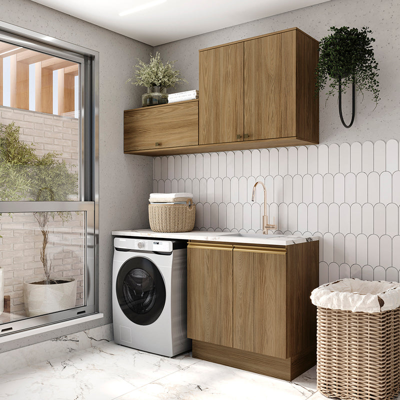 Mueble Lavadero Kappesberg 160cm Con Aéreos Marrón