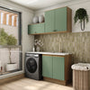 Mueble Lavadero Kappesberg 160cm Con Aéreos Marrón y Verde