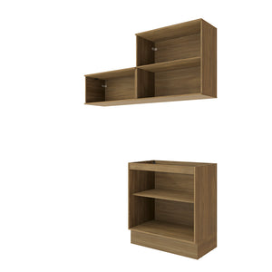 Mueble Lavadero Kappesberg 160cm Con Aéreos Marrón y Verde
