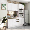 Cocina Integral 190cm MDF 9 Puertas Kappesberg Blanco