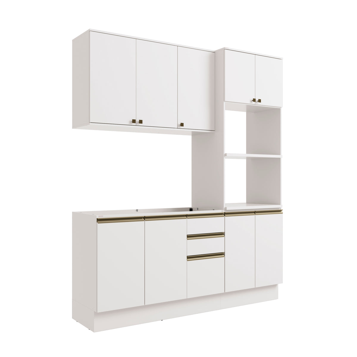Cocina Integral 190cm MDF 9 Puertas Kappesberg Blanco