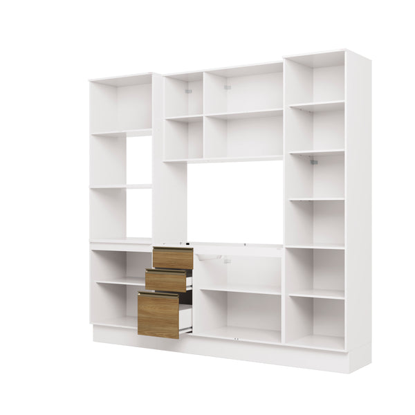Cocina Integral 240cm 10 Puertas Kappesberg Blanco/Marrón