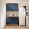 Gabinete Cocina Kappesberg 120cm MDF 5 Puertas Marrón y Azul