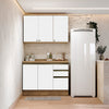 Gabinete Cocina Kappesberg 120cm MDF 5 Puertas Marrón/Blanco